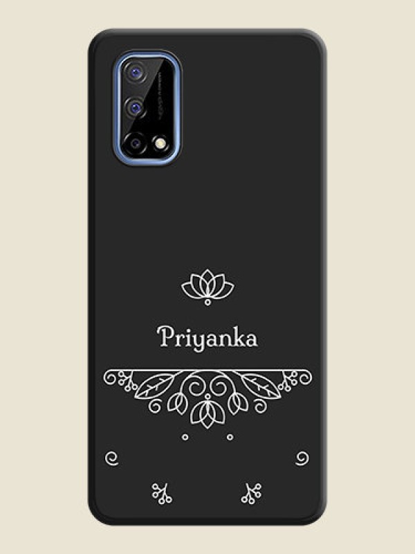 Custom Lotus Garden Custom Text On Space Black Personalized Soft Matte Phone Covers -Realme Narzo 30 Pro 5G