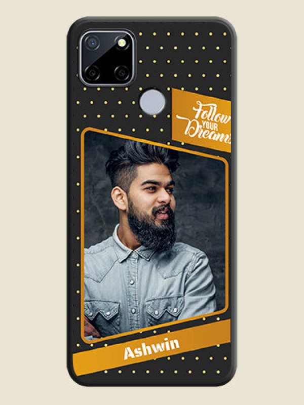 Custom Follow Your Dreams with White Dots on Space Black Custom Soft Matte Phone Cases - Realme Narzo 30A 