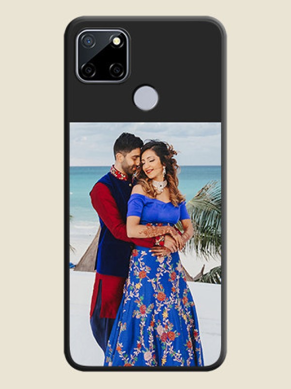 Custom Image Upload With Space Black Color On Custom Soft Matte Mobile Back Cover - Realme Narzo 30A