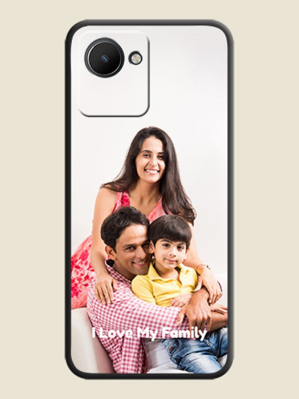 Custom Full Single Pic Upload With Text On Space Black Personalized Soft Matte Phone Covers -Realme Narzo 50I Prime