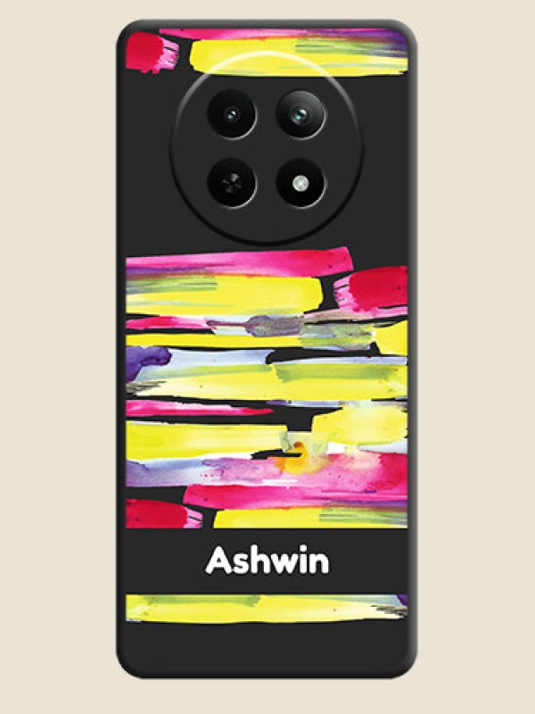 Custom Brush Coloured on Space Black Personalized Soft Matte Phone Covers - Realme Narzo 70X 5G