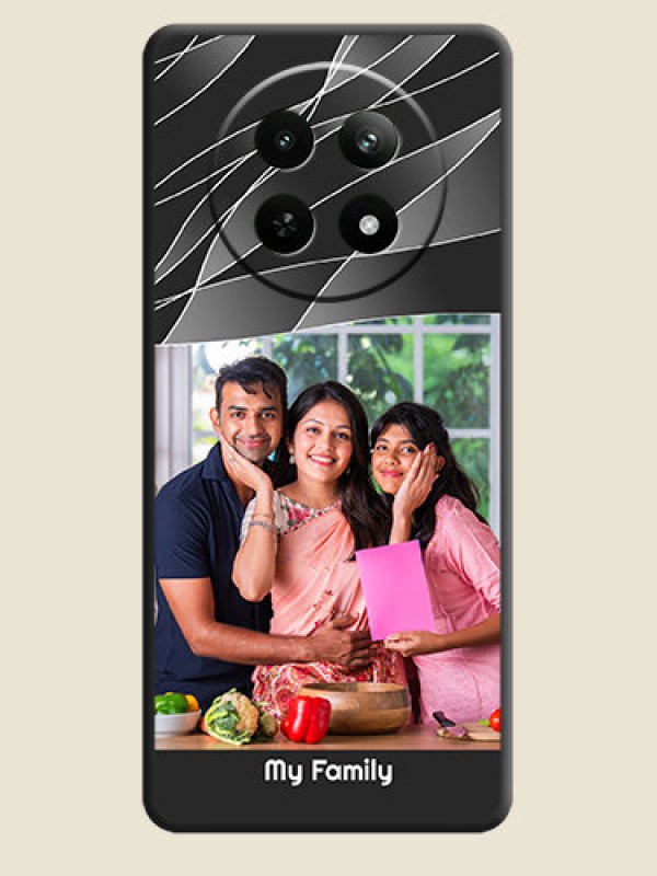 Custom Mixed Wave Lines - Photo on Space Black Soft Matte Mobile Cover - Realme Narzo 70X 5G