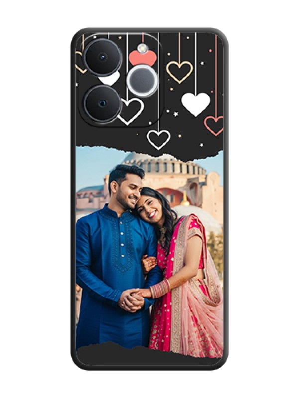 Custom Love Hangings with Splash Wave Picture On Space Black Custom Soft Matte Mobile Back Cover - Realme Narzo 80 Lite 4G