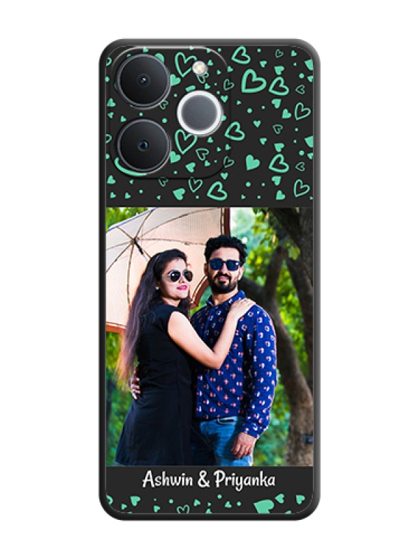 Custom Sea Green Indefinite Love Pattern on Photo On Space Black Custom Soft Matte Mobile Back Cover - Realme Narzo 80 Lite 4G