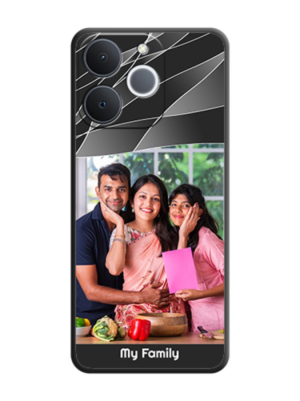 Custom Mixed Wave Lines on Photo On Space Black Custom Soft Matte Mobile Back Cover - Realme Narzo 80 Lite 4G