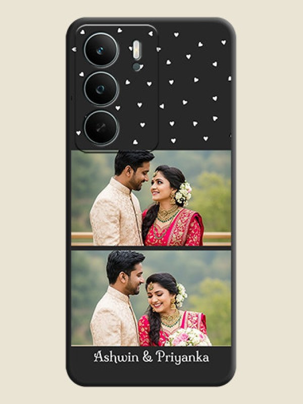 Custom Miniature Love Symbols with Name On Space Black Custom Soft Matte Mobile Back Cover - Narzo 80 Lite