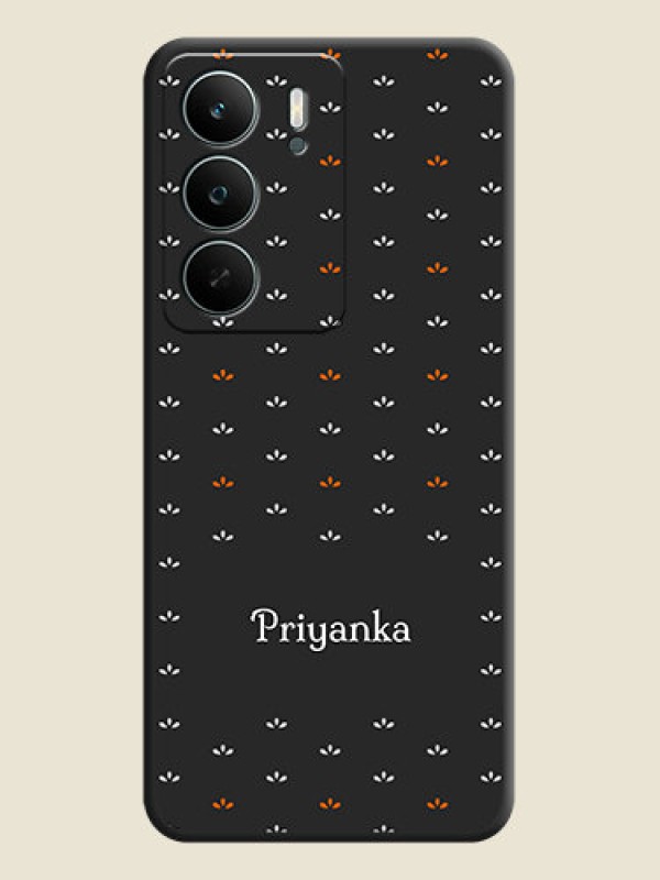 Custom Simple Pattern With Custom Text On Space Black Custom Soft Matte Mobile Back Cover - Narzo 80 Lite