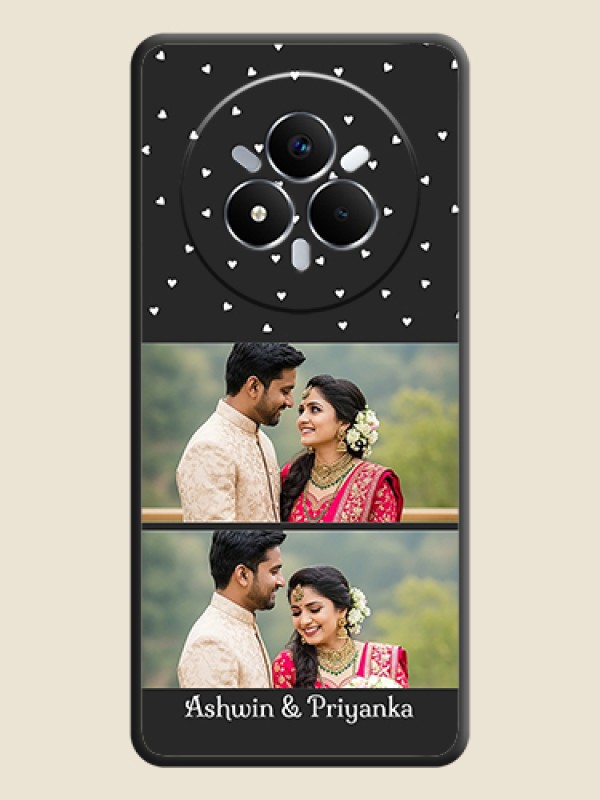 Custom Miniature Love Symbols with Name On Space Black Custom Soft Matte Mobile Back Cover - Realme Narzo 80 Pro 5G