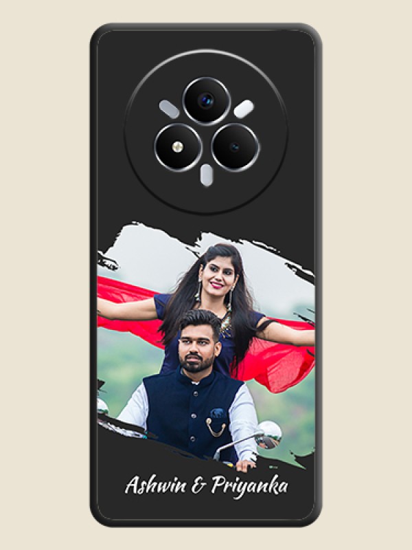 Custom Grunge Brush Strokes on Photo On Space Black Custom Soft Matte Mobile Back Cover - Realme Narzo 80 Pro 5G