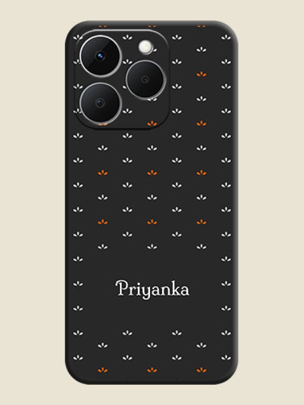 Custom Simple Pattern With Custom Text On Space Black Custom Soft Matte Mobile Back Cover - Realme Narzo 90 5G