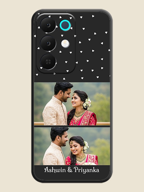 Custom Miniature Love Symbols with Name On Space Black Custom Soft Matte Mobile Back Cover - Realme Narzo 90x 5G
