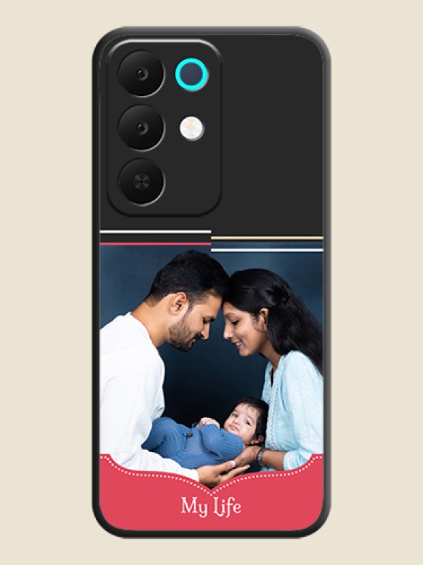 Custom Classic Plain Design with Name On Space Black Custom Soft Matte Mobile Back Cover - Realme Narzo 90x 5G