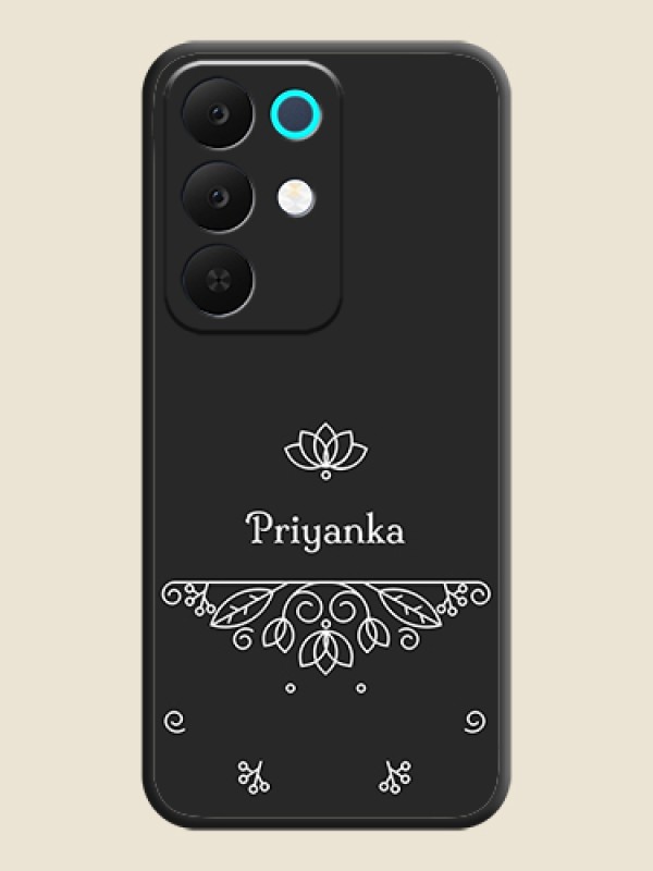 Custom Lotus Garden Custom Text On Space Black Custom Soft Matte Mobile Back Cover - Realme Narzo 90x 5G