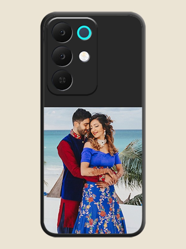 Custom Image Upload With Space Black Color On Custom Soft Matte Mobile Back Cover - Realme Narzo 90x 5G