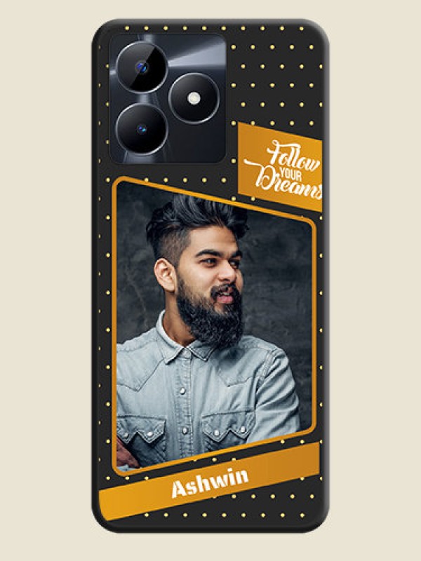 Custom Follow Your Dreams with White Dots on Space Black Custom Soft Matte Phone Cases - Realme Narzo N53