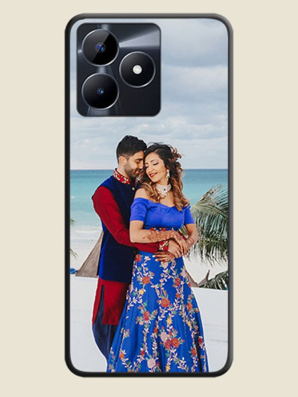 Custom Full Single Pic Upload On Space Black Personalized Soft Matte Phone Covers - Realme Narzo N53