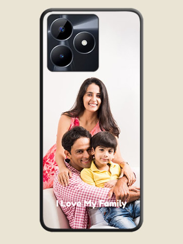 Custom Full Single Pic Upload With Text On Space Black Personalized Soft Matte Phone Covers - Realme Narzo N53