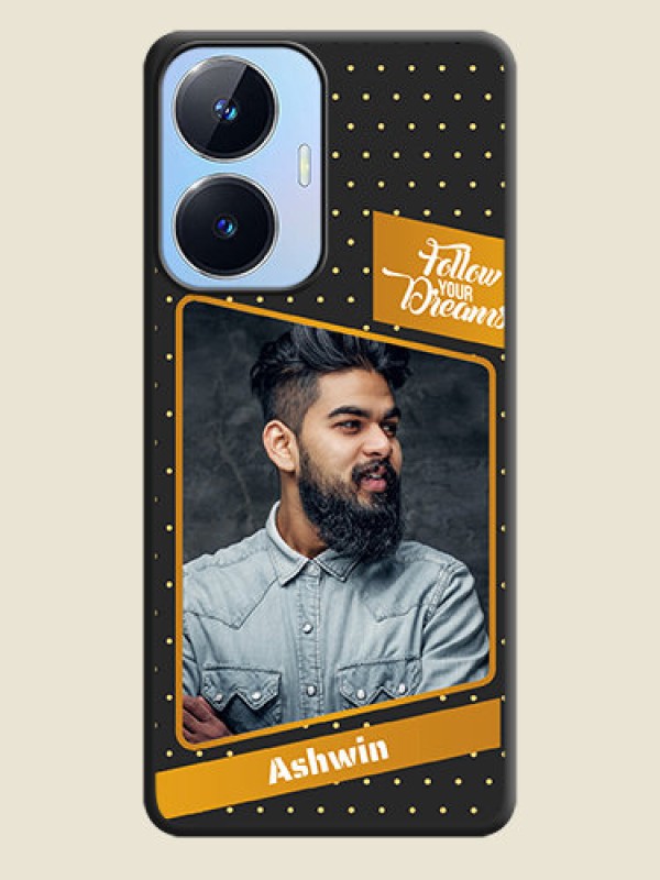 Custom Follow Your Dreams with White Dots on Space Black Custom Soft Matte Phone Cases - Realme Narzo N55