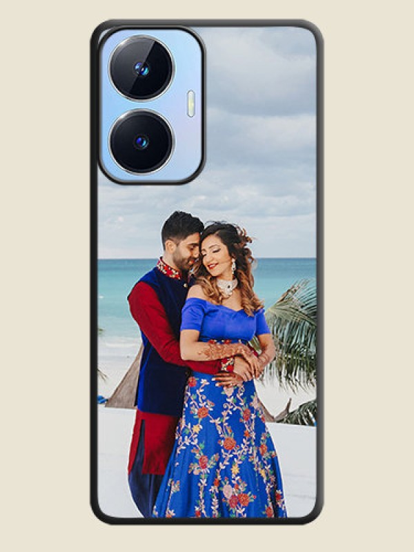 Custom Full Single Pic Upload On Space Black Personalized Soft Matte Phone Covers -Realme Narzo N55
