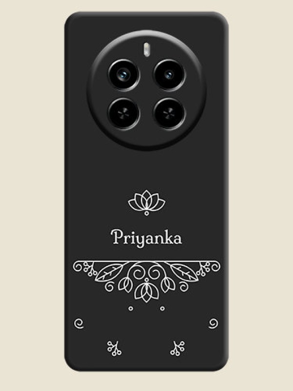 Custom Lotus Garden Custom Text On Space Black Custom Soft Matte Mobile Back Cover - Realme P1 Pro 5G
