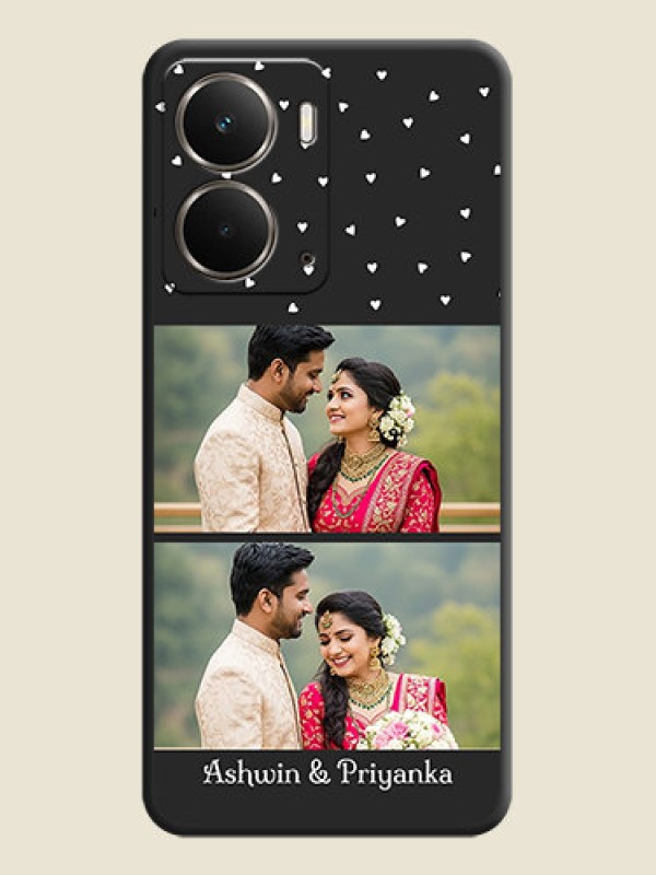 Custom Miniature Love Symbols with Name On Space Black Custom Soft Matte Mobile Back Cover - Realme P3 5G