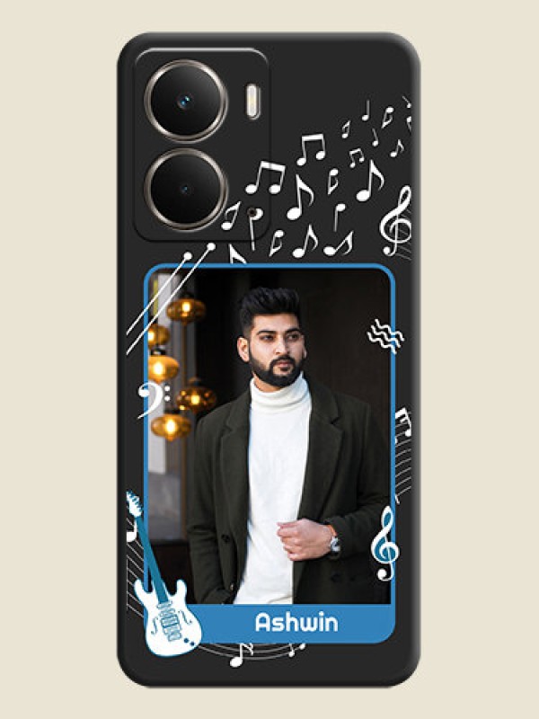 Custom Musical Theme Design with Text on Photo On Space Black Custom Soft Matte Mobile Back Cover - Realme P3 5G