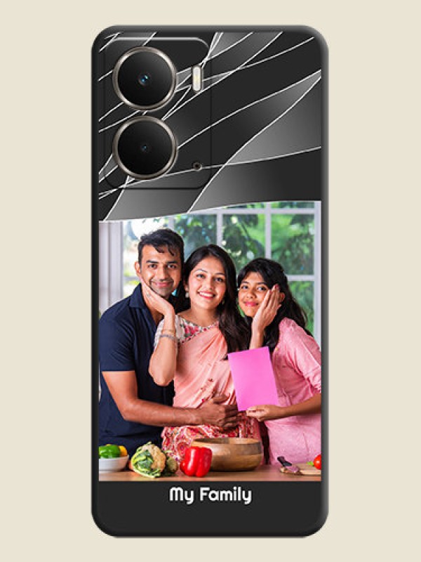 Custom Mixed Wave Lines on Photo On Space Black Custom Soft Matte Mobile Back Cover - Realme P3 5G