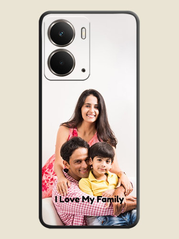Custom Full Single Pic Upload With Text On Space Black Custom Soft Matte Mobile Back Cover - Realme P3 5G