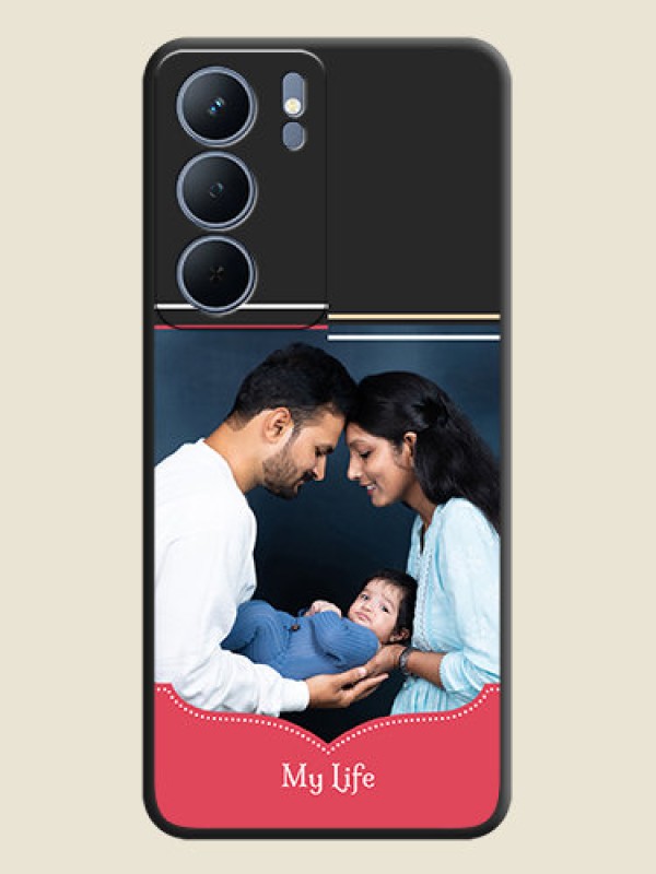 Custom Classic Plain Design with Name On Space Black Custom Soft Matte Mobile Back Cover - Realme P3x 5G
