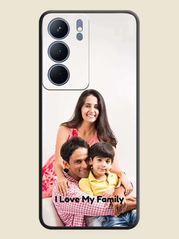 Custom Full Single Pic Upload With Text On Space Black Custom Soft Matte Mobile Back Cover - Realme P3x 5G