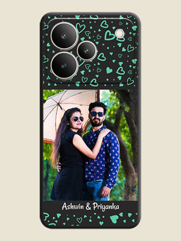 Custom Sea Green Indefinite Love Pattern on Photo On Space Black Custom Soft Matte Mobile Back Cover - Realme P4 5G