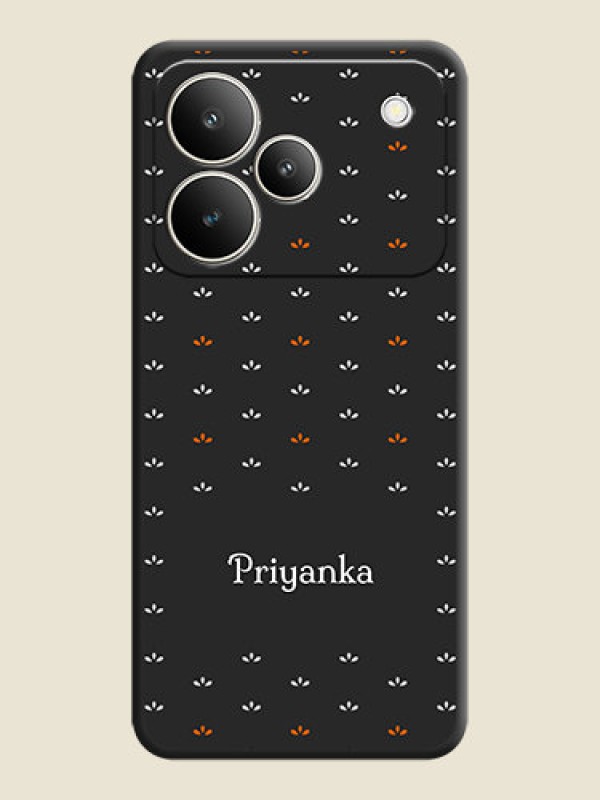 Custom Simple Pattern With Custom Text On Space Black Custom Soft Matte Mobile Back Cover - Realme P4 5G