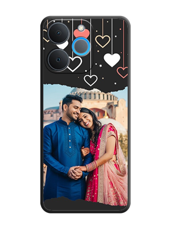 Custom Love Hangings with Splash Wave Picture On Space Black Custom Soft Matte Mobile Back Cover - Realme P4 Lite 4G