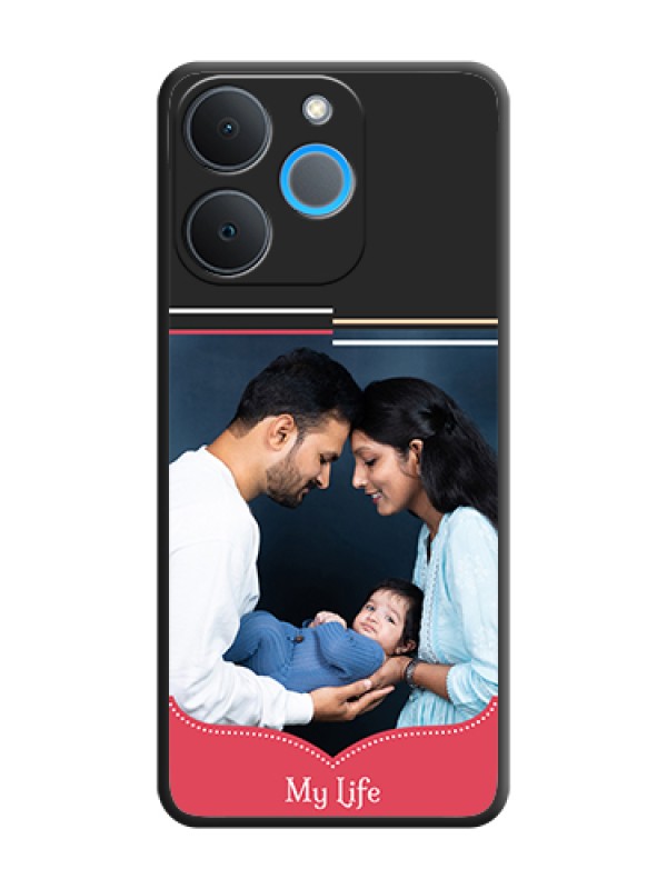 Custom Classic Plain Design with Name On Space Black Custom Soft Matte Mobile Back Cover - Realme P4 Lite 4G