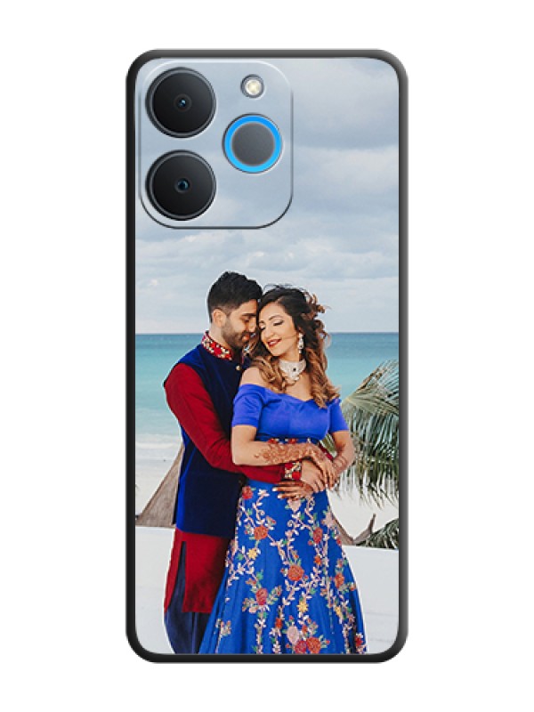 Custom Full Single Pic Upload On Space Black Custom Soft Matte Mobile Back Cover - Realme P4 Lite 4G