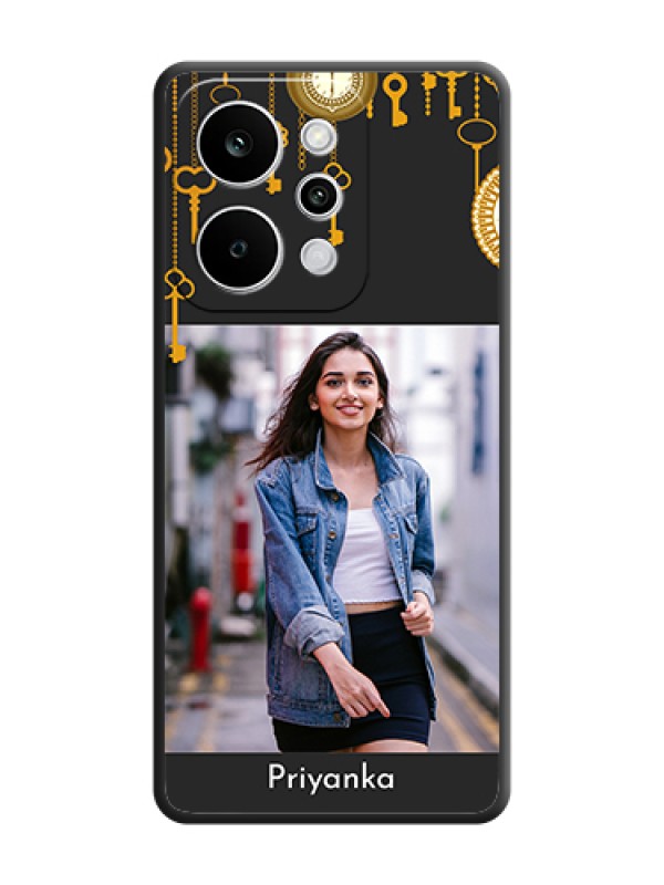 Custom Decorative Design with Text On Space Black Custom Soft Matte Mobile Back Cover - Realme P4 Power 5G