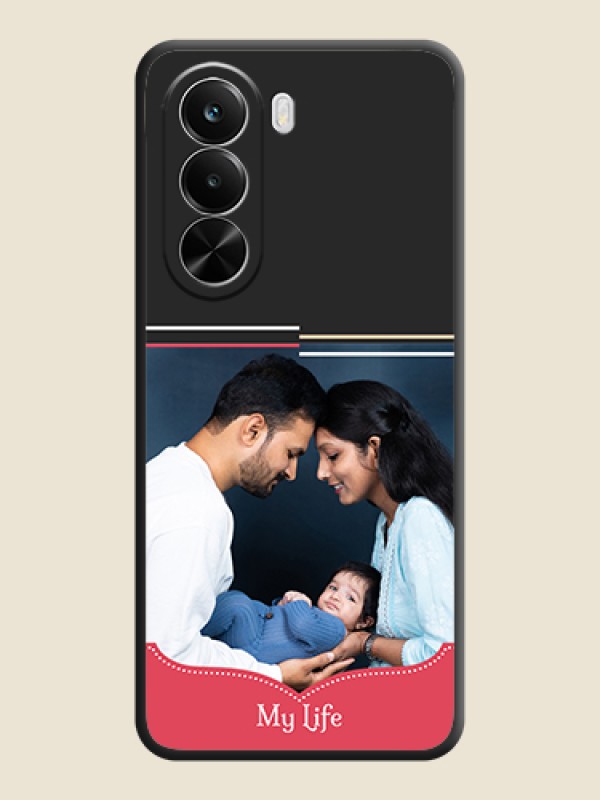 Custom Classic Plain Design with Name On Space Black Custom Soft Matte Mobile Back Cover - Realme P4X 5G