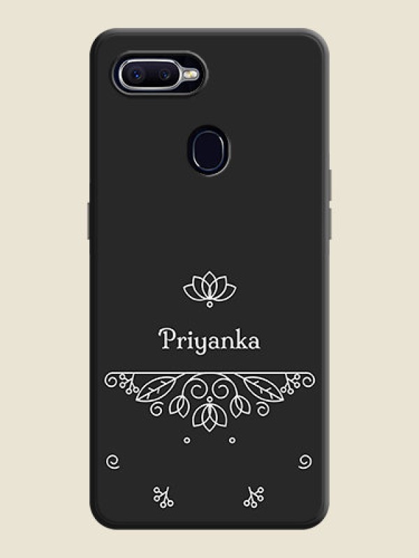Custom Lotus Garden Custom Text On Space Black Personalized Soft Matte Phone Covers -Realme U1