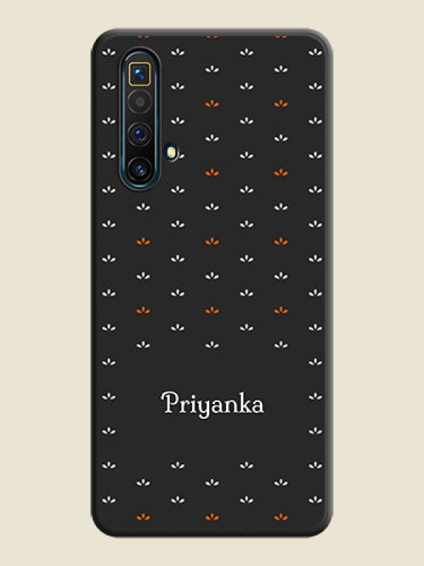 Custom Simple Pattern With Custom Text On Space Black Personalized Soft Matte Phone Covers -Realme X3