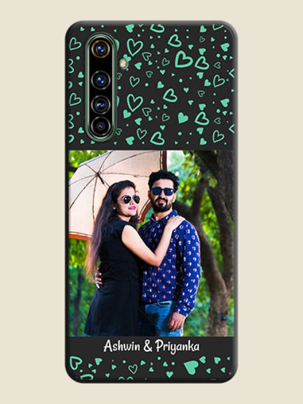 Custom Sea Green Indefinite Love Pattern - Photo on Space Black Soft Matte Mobile Cover - Realme X50 Pro 5G