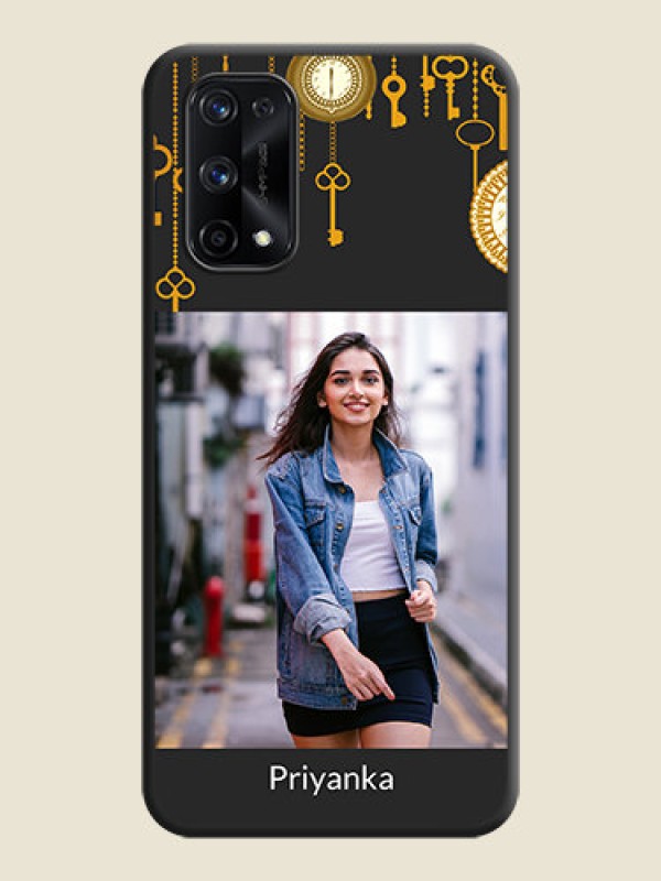 Custom Decorative Design with Text on Space Black Custom Soft Matte Back Cover - Realme X7 Pro