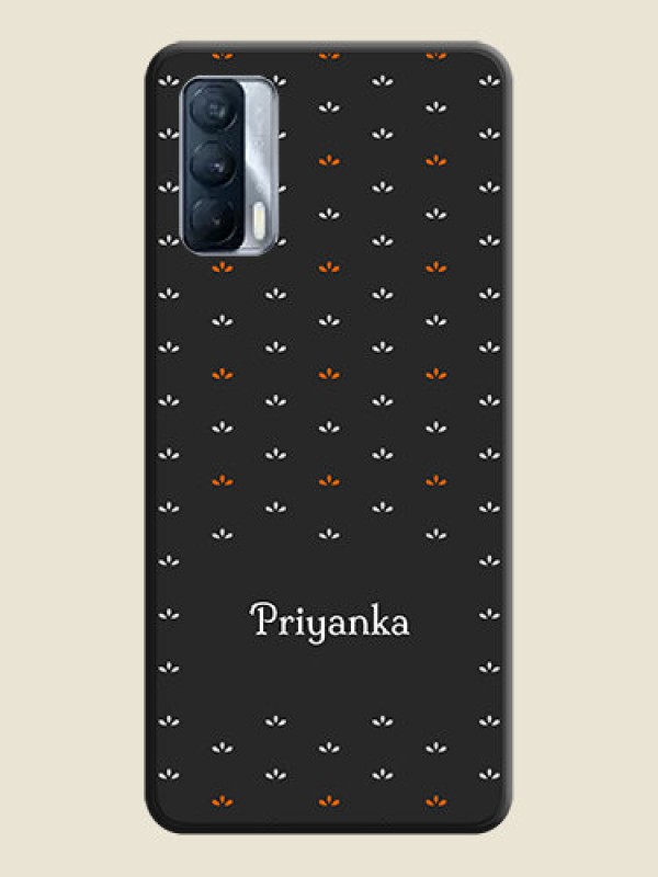 Custom Simple Pattern With Custom Text On Space Black Personalized Soft Matte Phone Covers -Realme X7