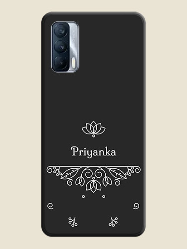 Custom Lotus Garden Custom Text On Space Black Personalized Soft Matte Phone Covers -Realme X7