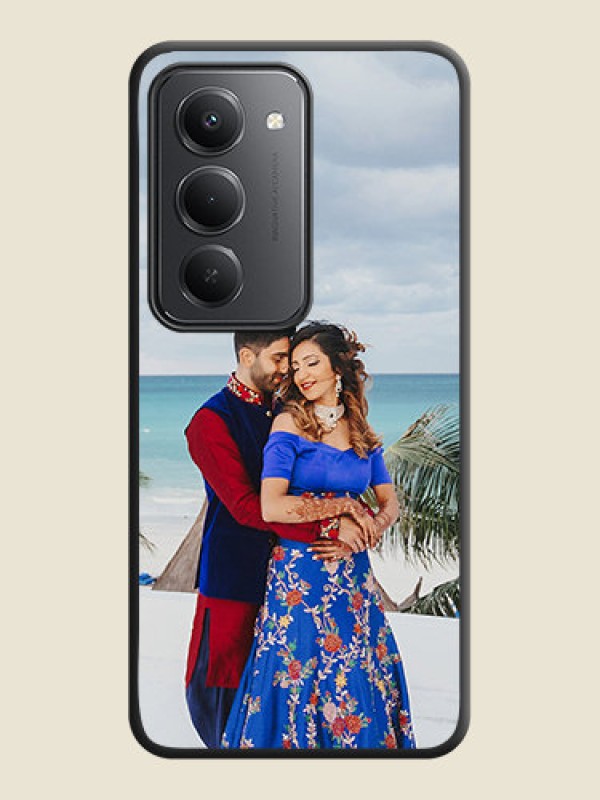Custom Full Single Pic Upload On Space Black Custom Soft Matte Mobile Back Cover - Redmi 15 5G