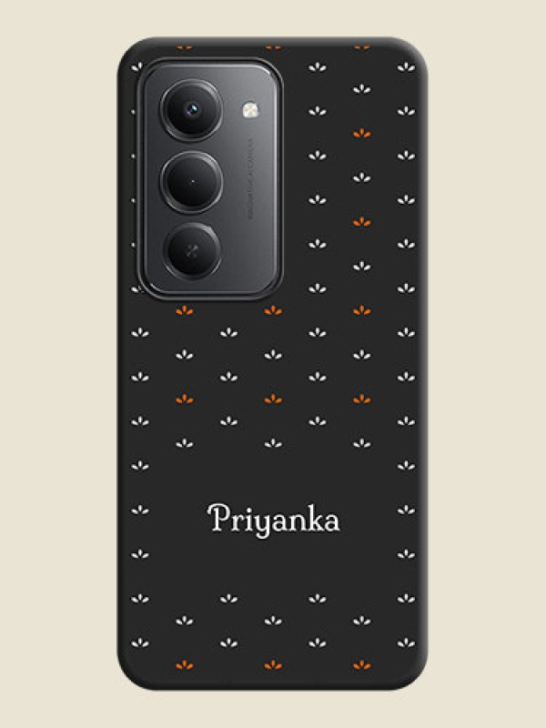 Custom Simple Pattern With Custom Text On Space Black Custom Soft Matte Mobile Back Cover - Redmi 15 5G