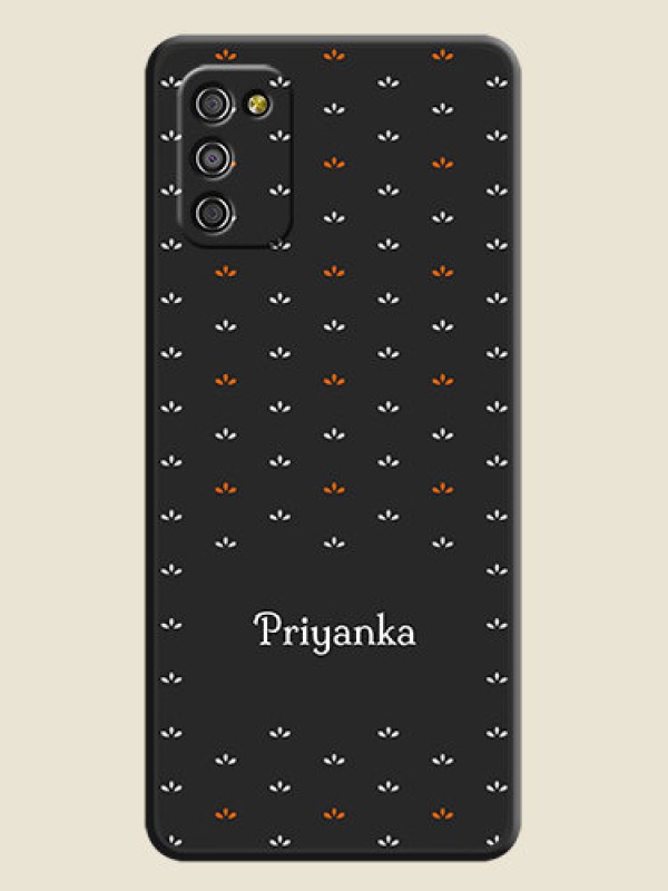 Custom Simple Pattern With Custom Text On Space Black Personalized Soft Matte Phone Covers -Samsung Galaxy A03S
