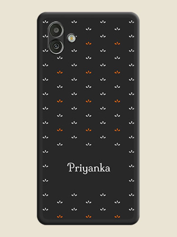 Custom Simple Pattern With Custom Text On Space Black Personalized Soft Matte Phone Covers -Samsung Galaxy A04