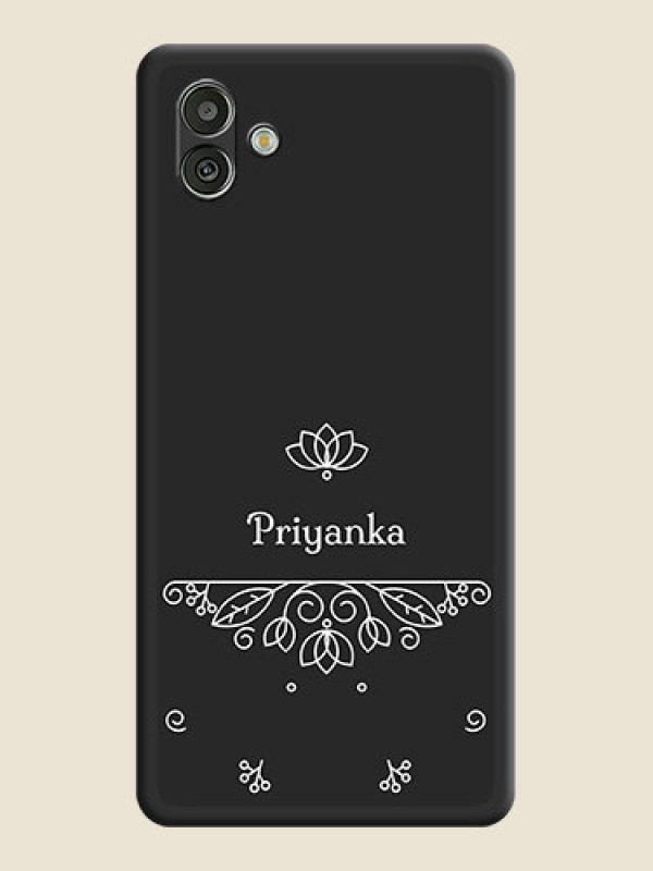 Custom Lotus Garden Custom Text On Space Black Personalized Soft Matte Phone Covers -Samsung Galaxy A04