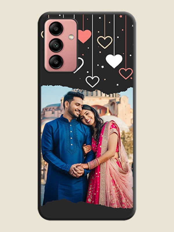 Custom Love Hangings with Splash Wave Picture on Space Black Custom Soft Matte Phone Back Cover - Galaxy A04s