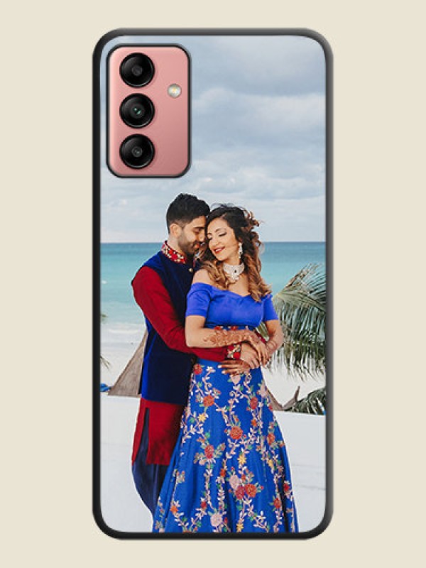 Custom Full Single Pic Upload On Space Black Personalized Soft Matte Phone Covers -Samsung Galaxy A04S